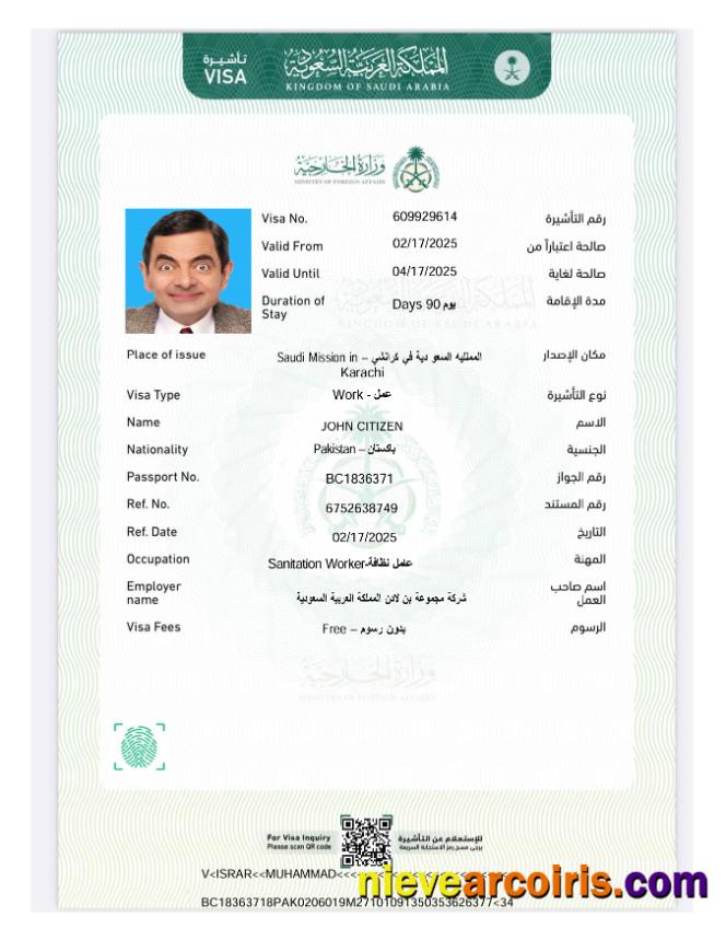 Saudi Arabia e-visa, version 4